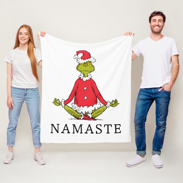 Grinch | Namaste Jultomten Fleecefilt (På plats)