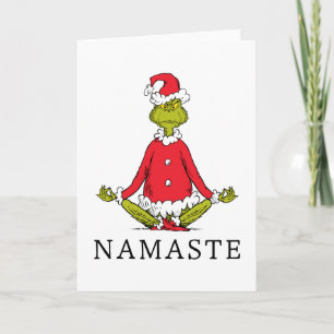 Grinch Namaste Tomte Kort