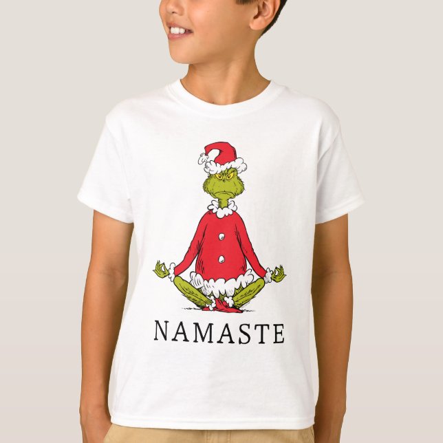 Grinch | Namaste Tomte T Shirt (Framsida)