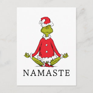 Grinch Namaste Tomte Vykort