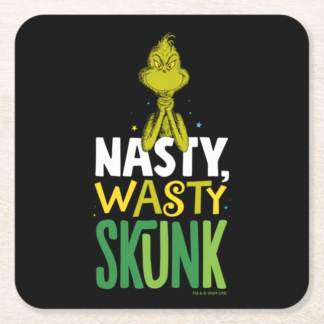 Grinch | Nasty Wasty Skunk Underlägg Papper Kvadrat (Framsidan)