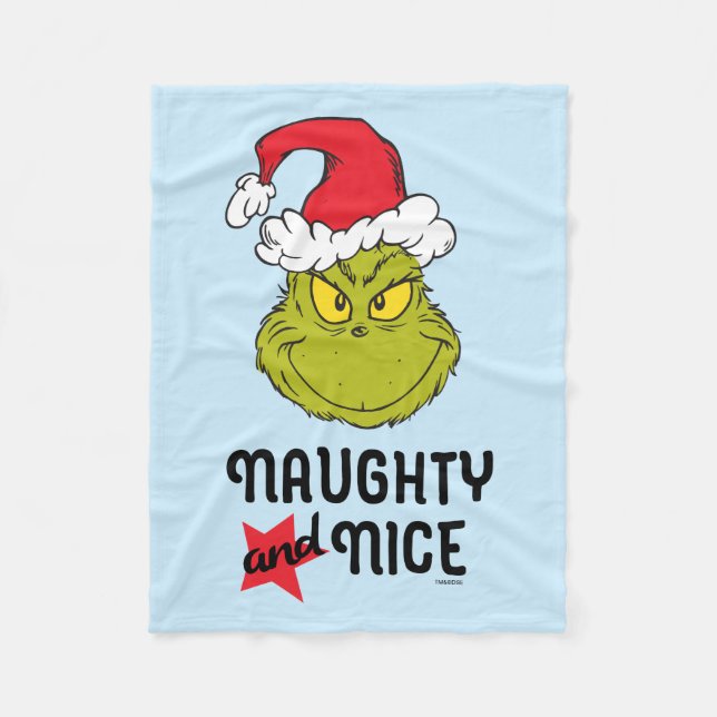 Grinch | Naughty and Nice Fleecefilt (Framsidan)