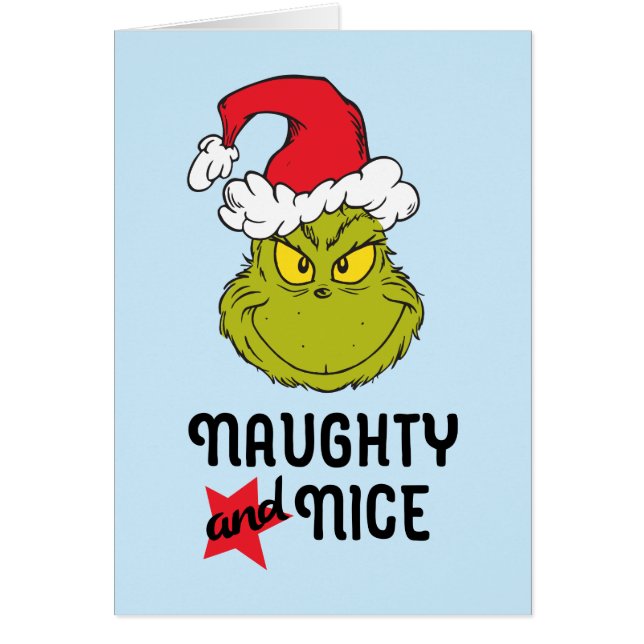 Grinch | Naughty and Nice Hälsningskort (Framsidan)