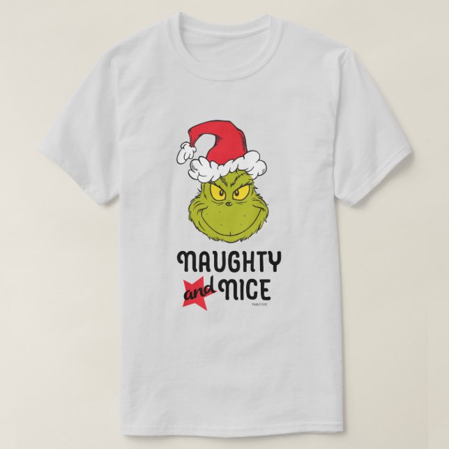 Grinch | Naughty and Nice T Shirt (Design framsida)