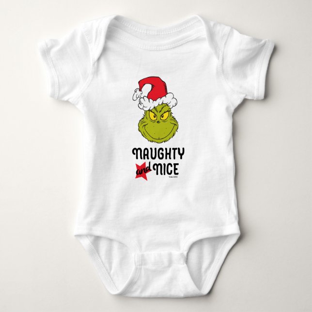 Grinch | Naughty and Nice T Shirt (Framsida)