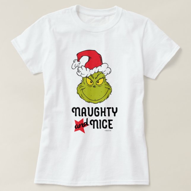 Grinch | Naughty and Nice T Shirt (Design framsida)