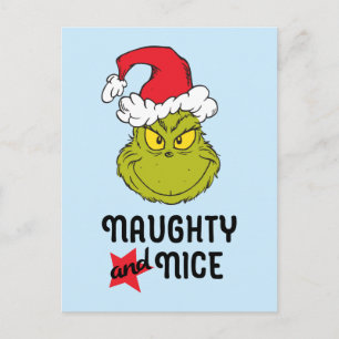 Grinch Naughty and Nice Vykort
