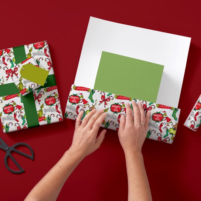 Grinch Naughty or Nice-mönster Presentpapper (Skapare uppladdad)