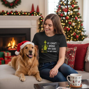 Grinch Om jag inte får ta med min hund kommer jag T Shirt