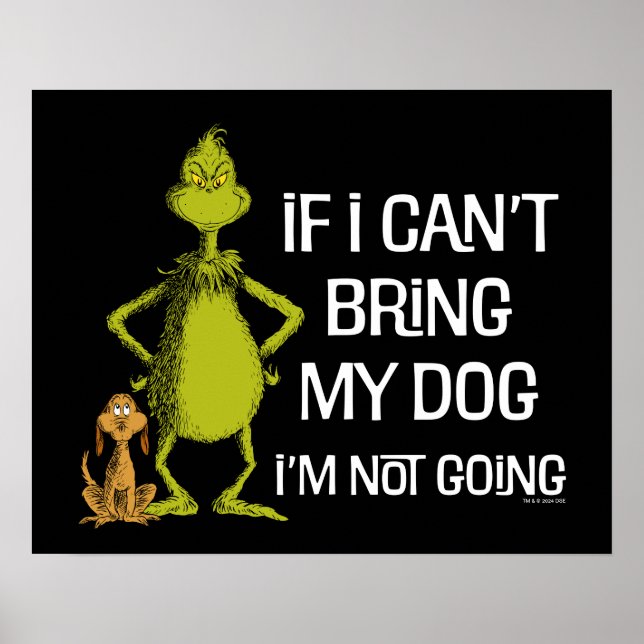 Grinch om jag inte kan ta med mig min Hund så komm Poster (Framsidan)