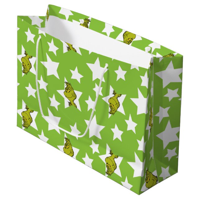 Grinch Peeking Star Pattern (Framsidan Vinklad)