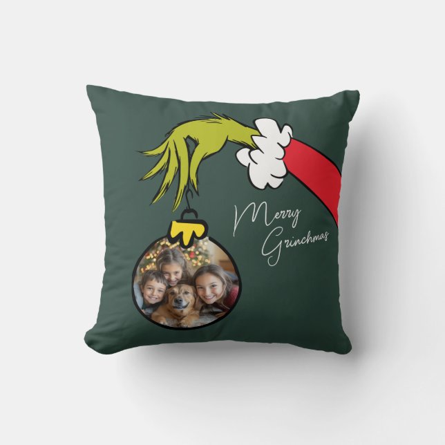 Grinch | Personalized Ornament Throw Pillow Kudde (Framsida)