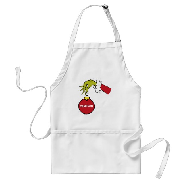 Grinch | Personligt Namn Förkläde (Framsidan)