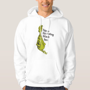 Grinch   Resterande Grinch Ansikte Sweatshirt Med Luva