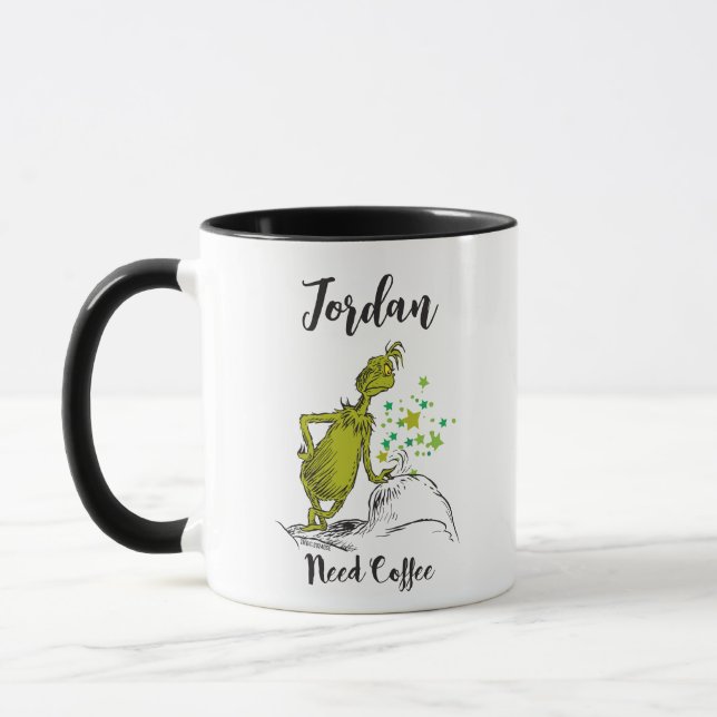 Grinch | Rolig Behöver Kaffe Anpassad Mugg (Vänster)