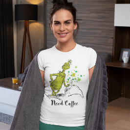 Grinch | Rolig Behöver Kaffe T-shirt I Triblend-tyg