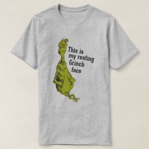 Grinch Roligt Grinch vilar ansikte Tee Shirt