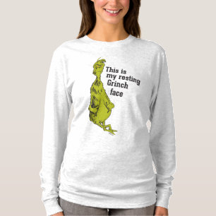Grinch Roligt Grinch vilar ansikte Tee Shirt