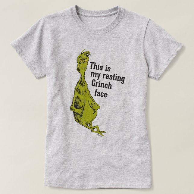 Grinch | Roligt Grinch vilar ansikte Tröja (Design framsida)