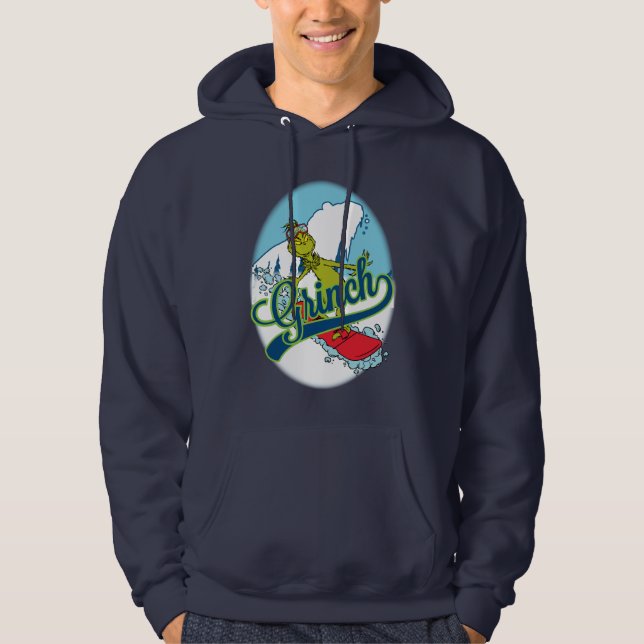 Grinch Snowboardåkning Hoodie (Framsida)
