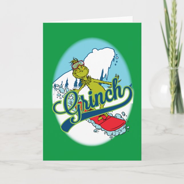 Grinch Snowboardåkning Kort (Framsida)