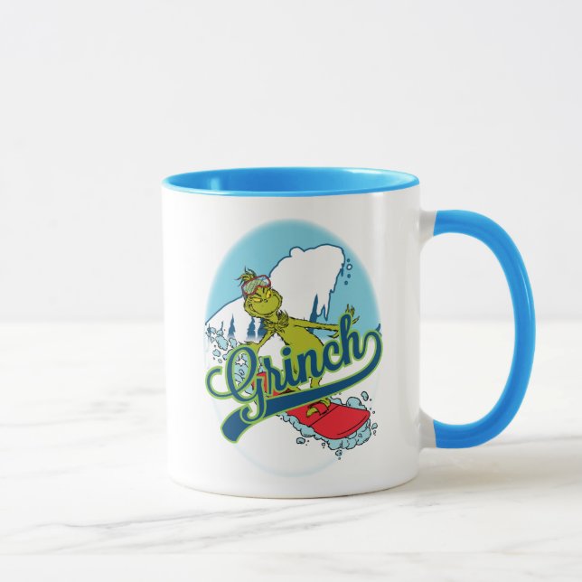 Grinch Snowboardåkning Mugg (Höger)
