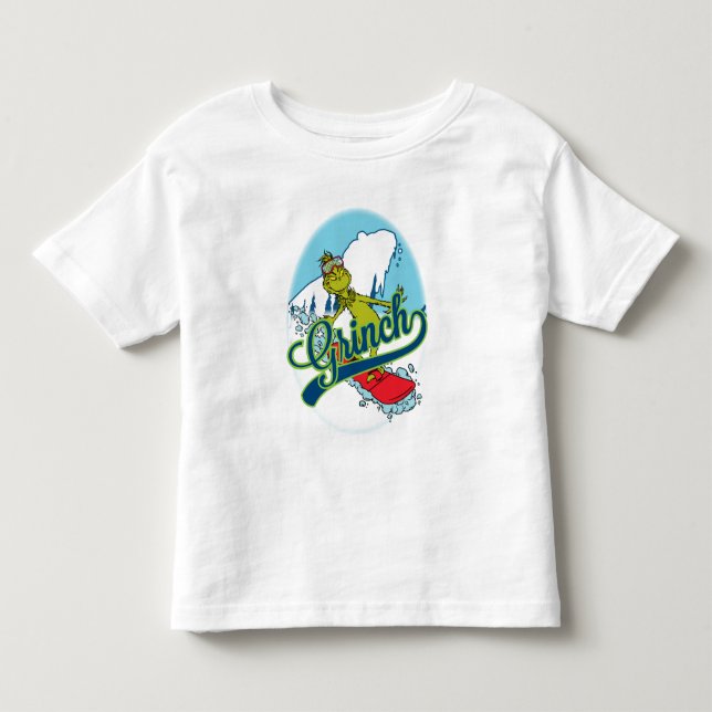 Grinch Snowboardåkning T Shirt (Framsida)