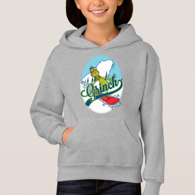 Grinch Snowboarding T Shirt (Framsida)