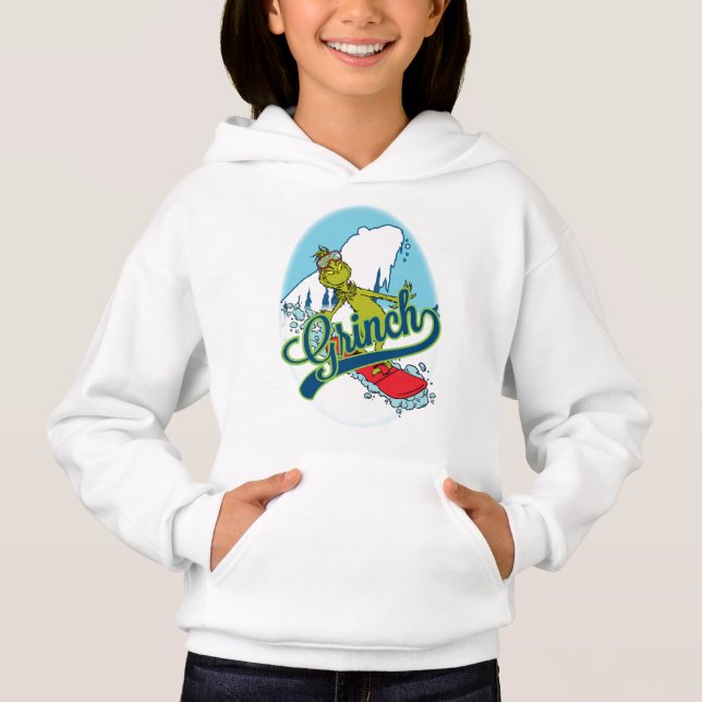 Grinch Snowboarding T Shirt (Framsida)