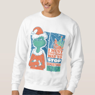 Grinch Stoppa julen Vintage-grafik Lång Ärmad Tröja