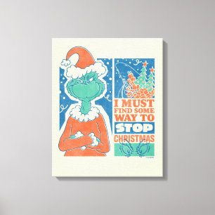 Grinch Stoppa julen Vintagegrafik Canvastryck