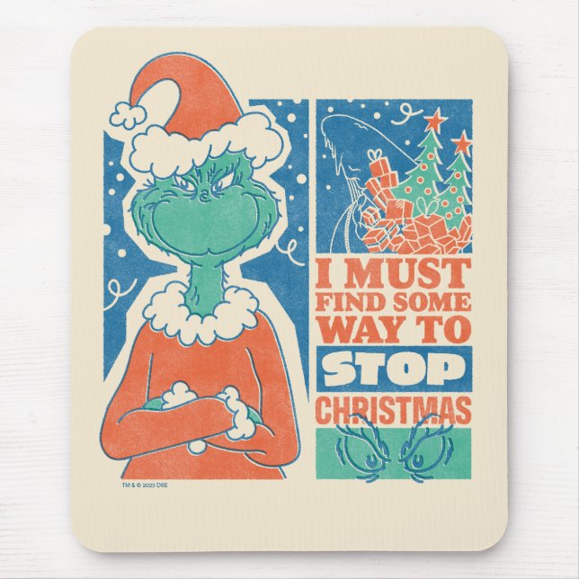Grinch | Stoppa Vintage av julafton Musmatta (Framsidan)