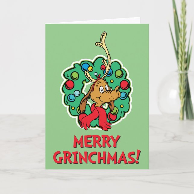 Grinch | Stor julkrans Helgkort (Framsida)