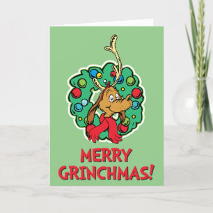 Grinch Stor julkrans Helgkort