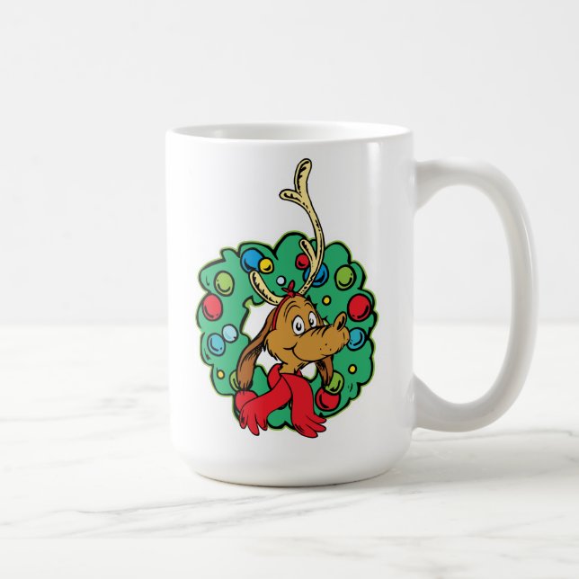 Grinch | Stor julkrans Kaffemugg (Höger)