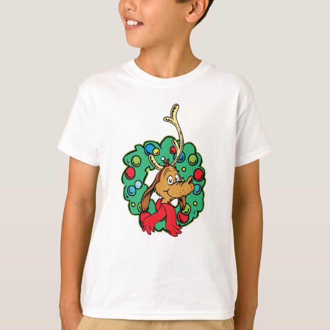 Grinch | Stor julkrans T Shirt (Framsida)