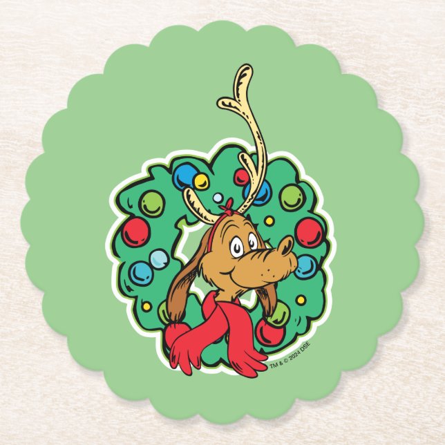Grinch | Stor julkrans Underlägg Papper (Framsida)