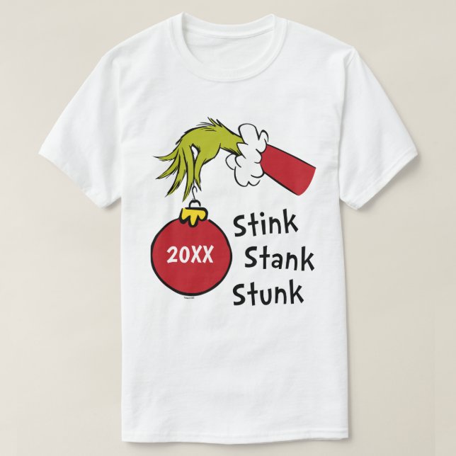 Grinch | Strecksats för linje T Shirt (Design framsida)