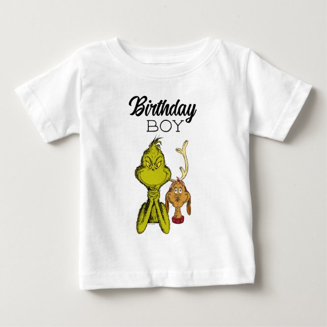 Grinch Tavla Födelsedags Pojke T Shirt (Framsida)