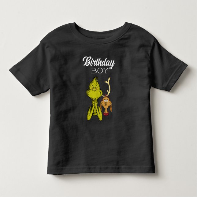 Grinch Tavla Födelsedags Pojke T Shirt (Framsida)