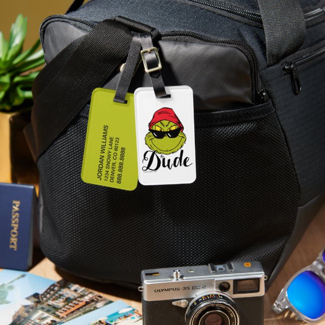 Grinch | The Dude Bagagebricka (Fram & Baksida)