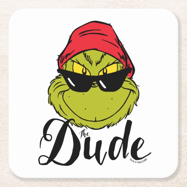 Grinch | The Dude Underlägg Papper Kvadrat (Framsidan)
