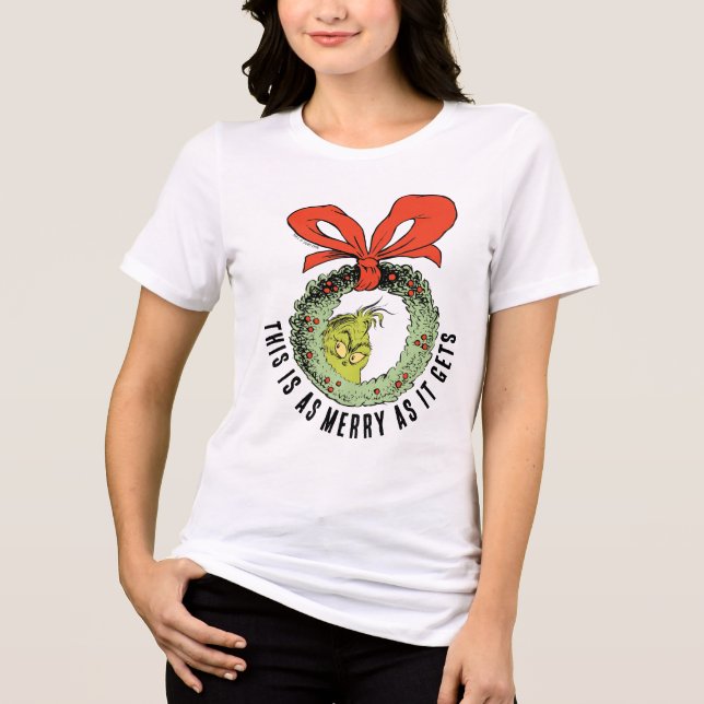 Grinch | This Is As Merry As It Gets T Shirt (Framsida)