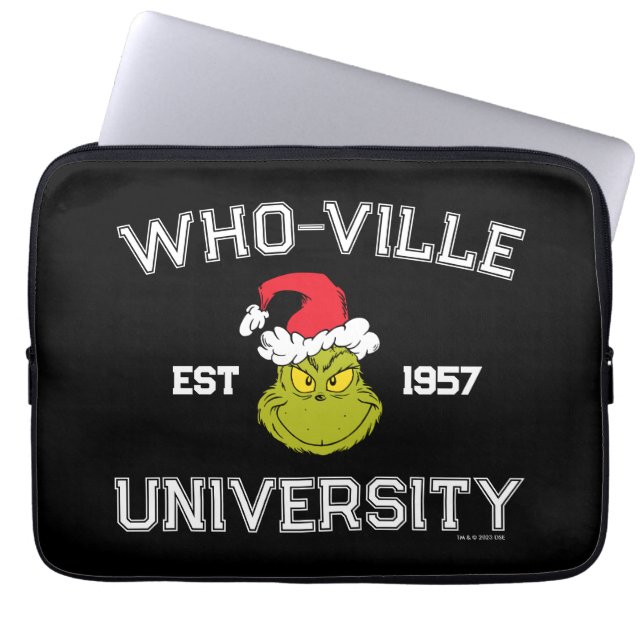 Grinch | WHO-ville Universiteten Est 1957 Laptop Fodral (Framsidan)