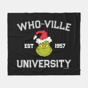 Grinch   Who-ville Universitetet Etabl 1957 Fleecefilt