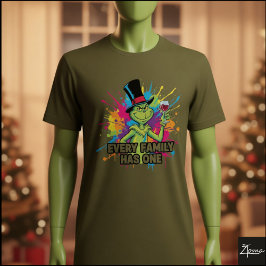 Grinch Wine Pop Art Paint Splatter T Shirt