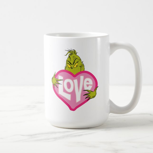 Grinchen | Kärlek Rosa Hjärta Kaffemugg (Höger)