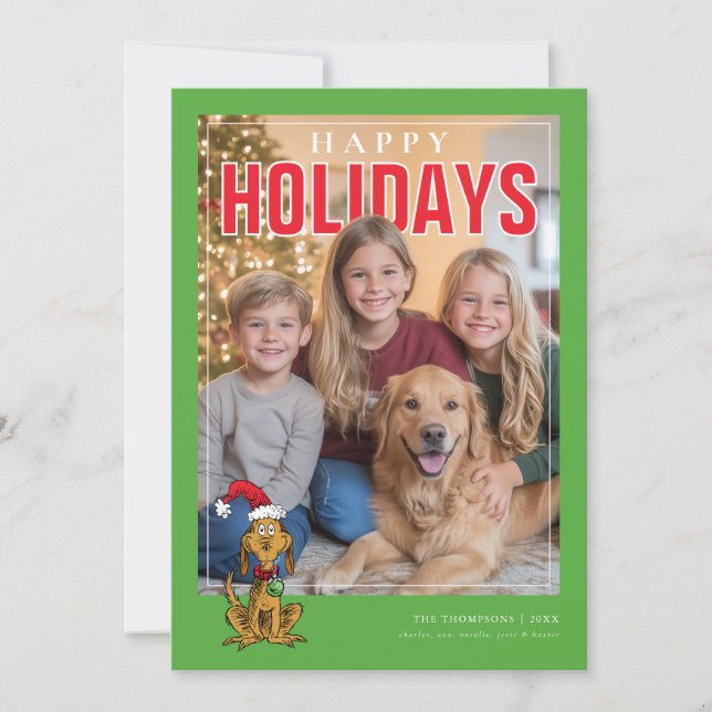 Grinchens Max Personlig Julkort med Foto (Framsida)