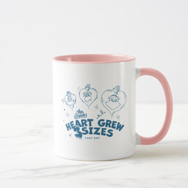 Grinches hjärta växte 3 storlekar mugg (Höger)