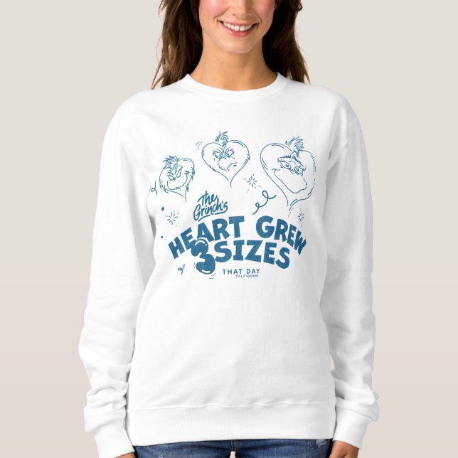 Grinches hjärta växte 3 storlekar t shirt (Framsida)